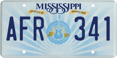 MS license plate AFR341