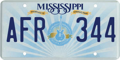 MS license plate AFR344
