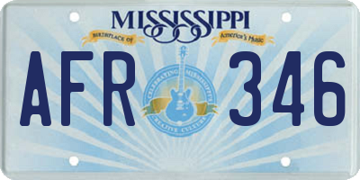MS license plate AFR346