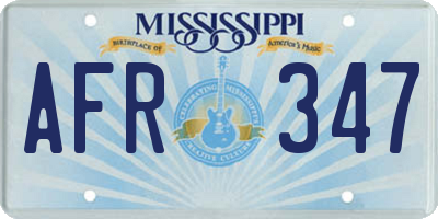 MS license plate AFR347
