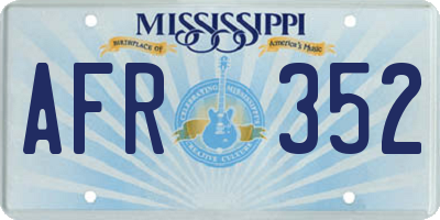 MS license plate AFR352