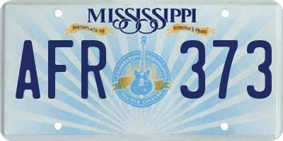 MS license plate AFR373