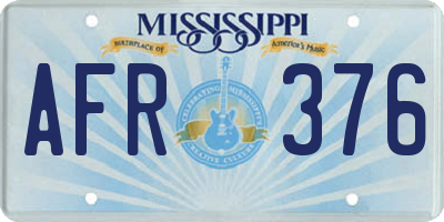 MS license plate AFR376