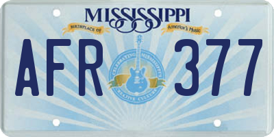 MS license plate AFR377