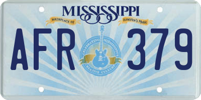 MS license plate AFR379