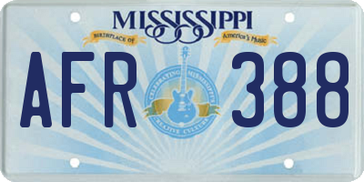 MS license plate AFR388