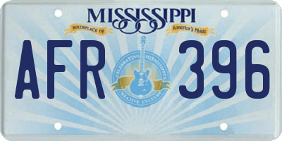 MS license plate AFR396