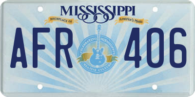 MS license plate AFR406