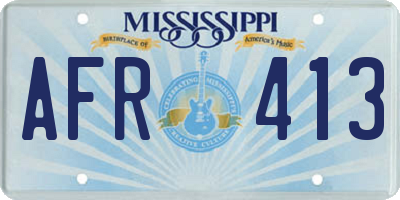 MS license plate AFR413