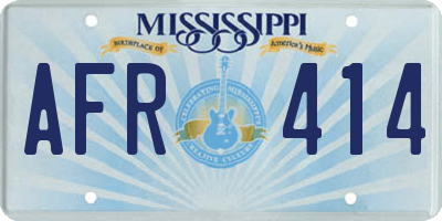 MS license plate AFR414