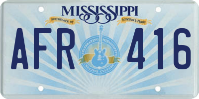 MS license plate AFR416