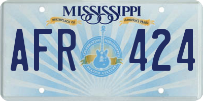 MS license plate AFR424