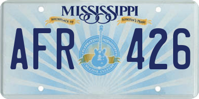 MS license plate AFR426