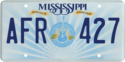 MS license plate AFR427