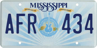 MS license plate AFR434