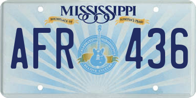 MS license plate AFR436
