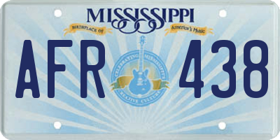MS license plate AFR438