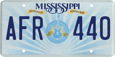 MS license plate AFR440