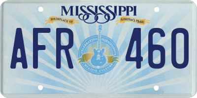 MS license plate AFR460