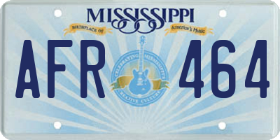 MS license plate AFR464