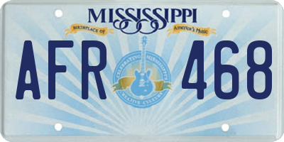 MS license plate AFR468