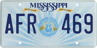 MS license plate AFR469