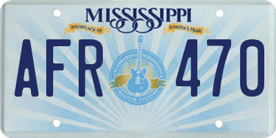 MS license plate AFR470