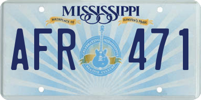 MS license plate AFR471