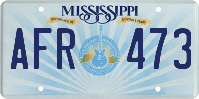 MS license plate AFR473