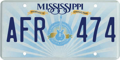 MS license plate AFR474