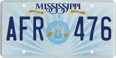 MS license plate AFR476