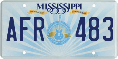 MS license plate AFR483