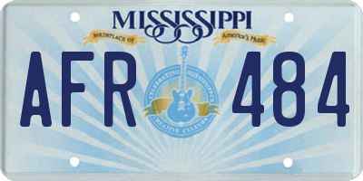 MS license plate AFR484
