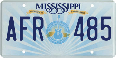 MS license plate AFR485