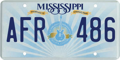 MS license plate AFR486