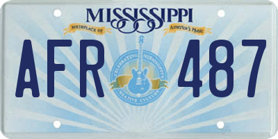 MS license plate AFR487
