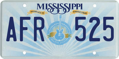 MS license plate AFR525