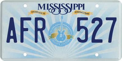 MS license plate AFR527