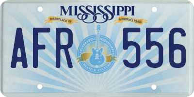 MS license plate AFR556