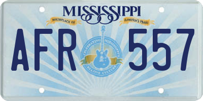MS license plate AFR557