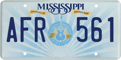 MS license plate AFR561
