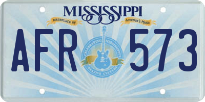 MS license plate AFR573