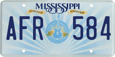 MS license plate AFR584