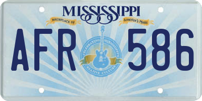 MS license plate AFR586