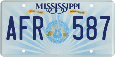 MS license plate AFR587