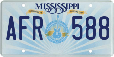 MS license plate AFR588