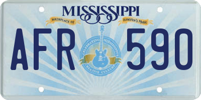 MS license plate AFR590