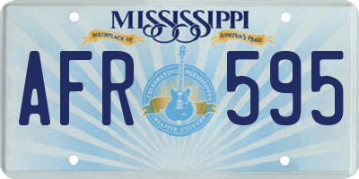MS license plate AFR595