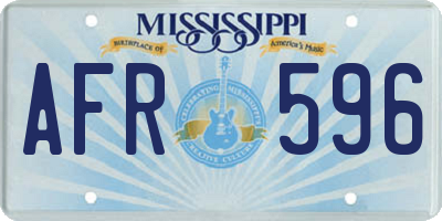 MS license plate AFR596