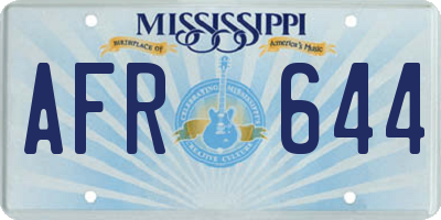 MS license plate AFR644